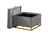 Iconic Home Adeline Velvet Storage Ottoman