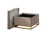 Iconic Home Adeline Velvet Storage Ottoman