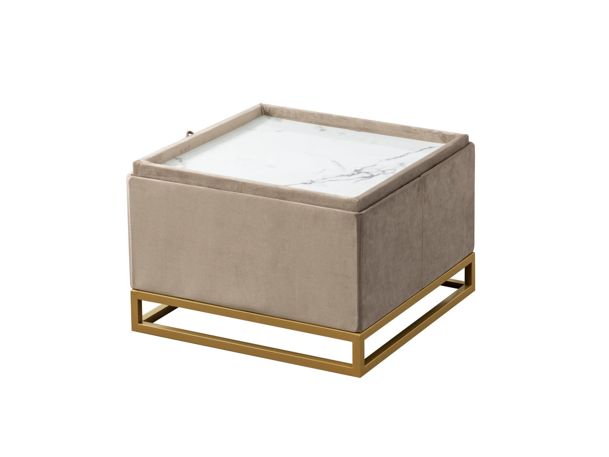 Iconic Home Adeline Velvet Storage Ottoman