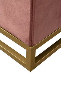Iconic Home Adeline Velvet Storage Ottoman