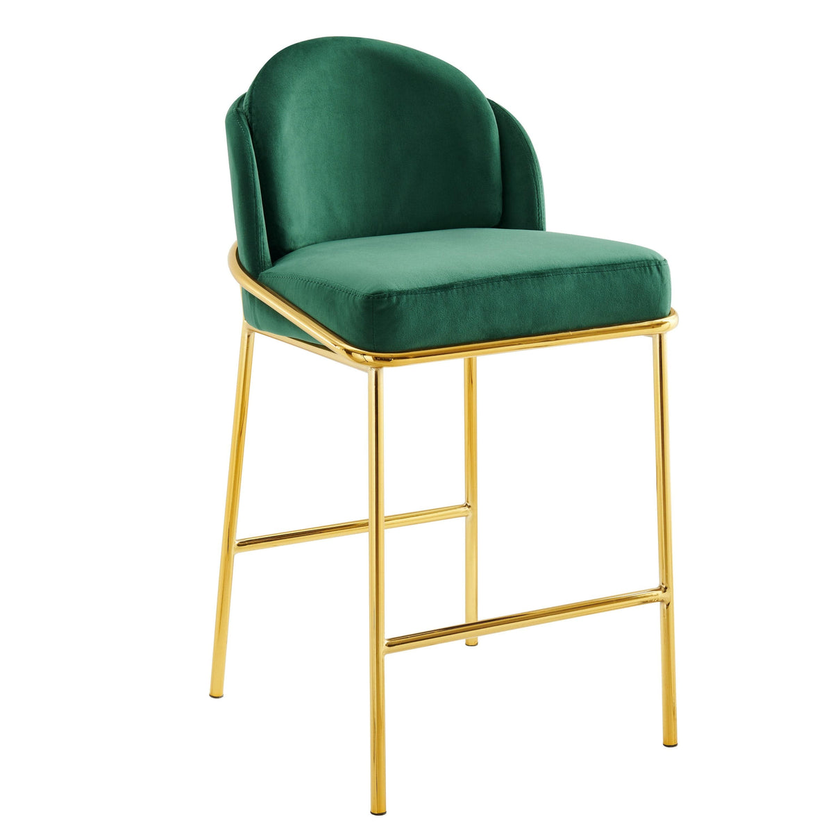 Iconic Home Anabel Velvet Counter Stool