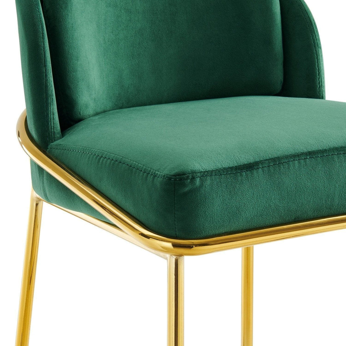 Iconic Home Anabel Velvet Counter Stool