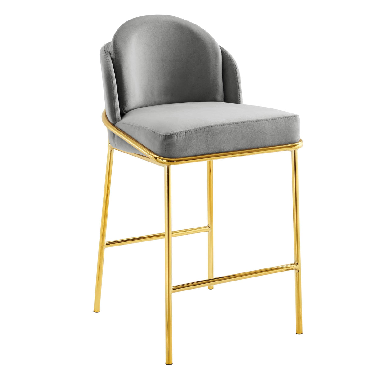 Iconic Home Anabel Velvet Counter Stool