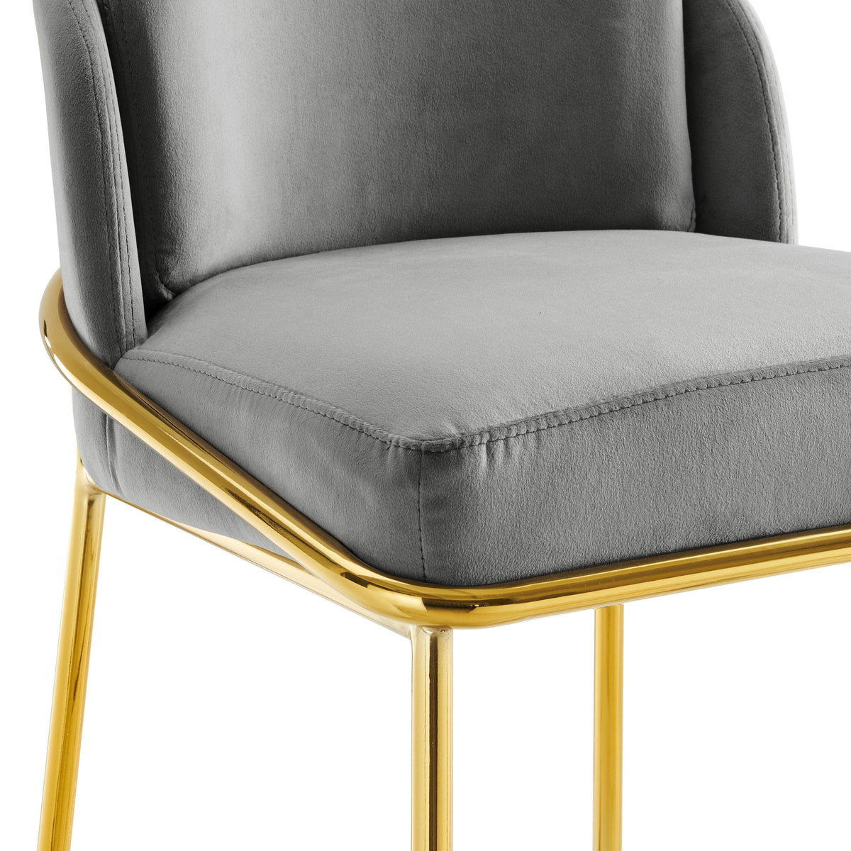 Iconic Home Anabel Velvet Counter Stool