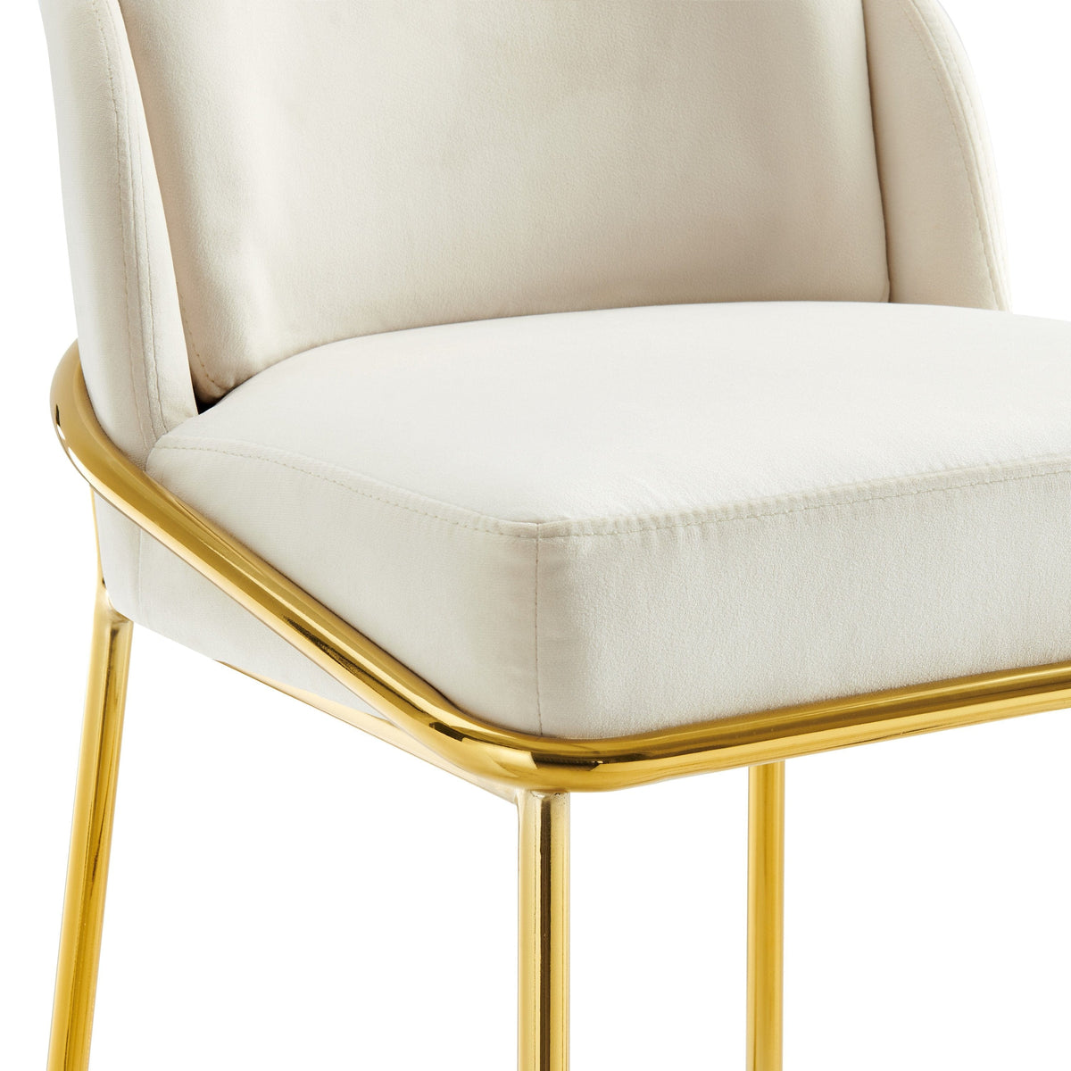 Iconic Home Anabel Velvet Counter Stool