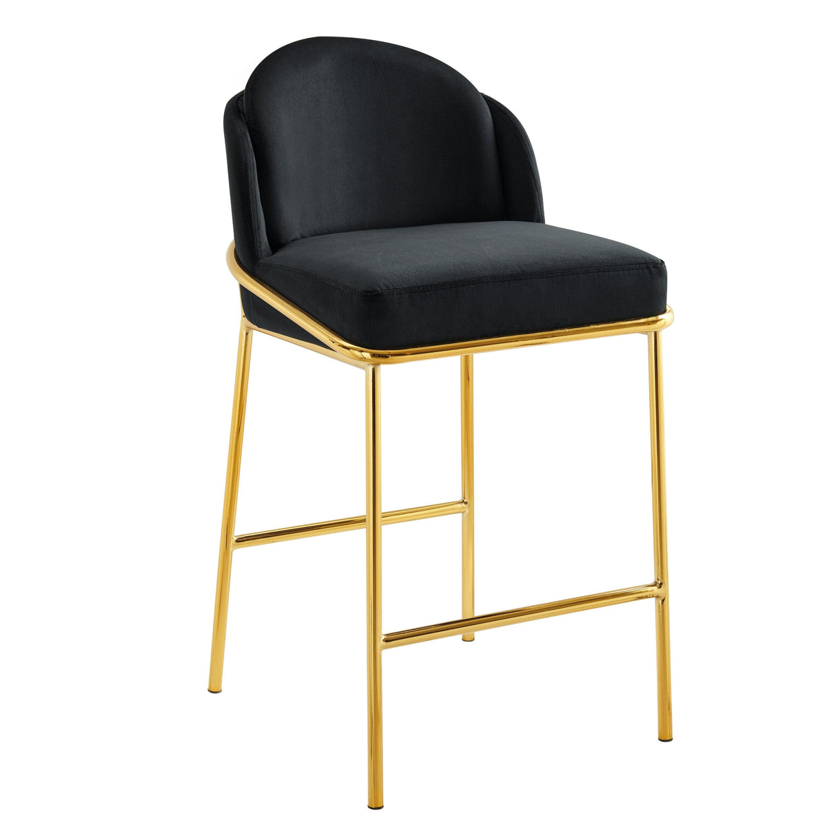 Iconic Home Anabel Velvet Counter Stool