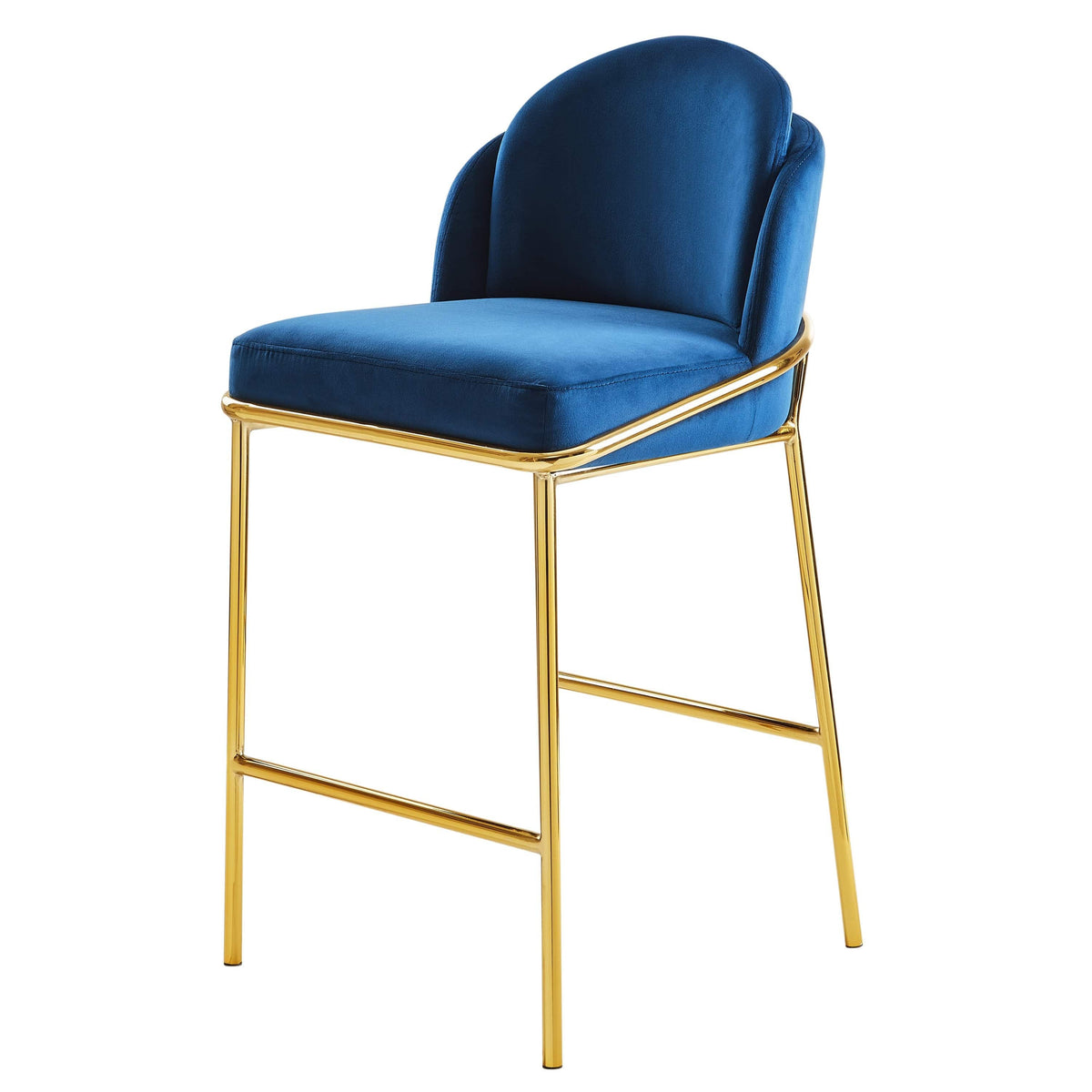 Iconic Home Anabel Velvet Counter Stool