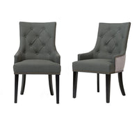 Iconic Home Cadence Faux Leather Velvet Dining Chair Set of 2