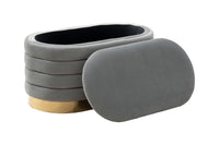 Iconic Home Cave Velvet Storage Bench