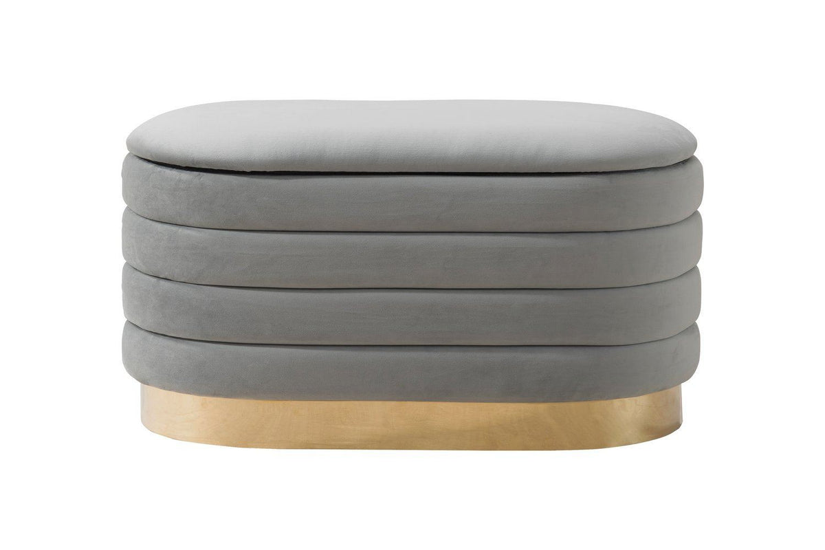 Iconic Home Cave Velvet Storage Bench