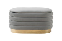 Iconic Home Cave Velvet Storage Bench