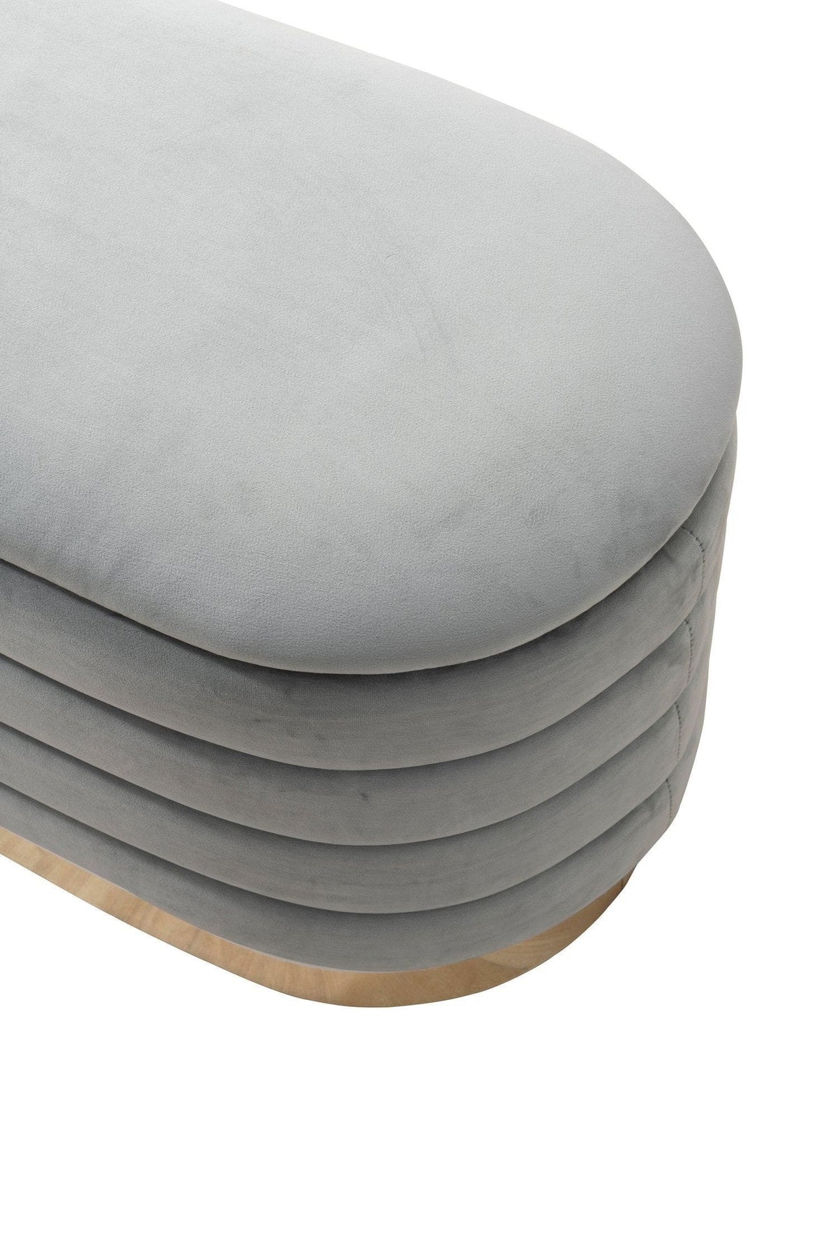 Iconic Home Cave Velvet Storage Bench