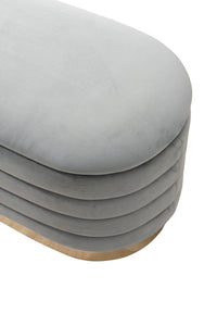 Iconic Home Cave Velvet Storage Bench