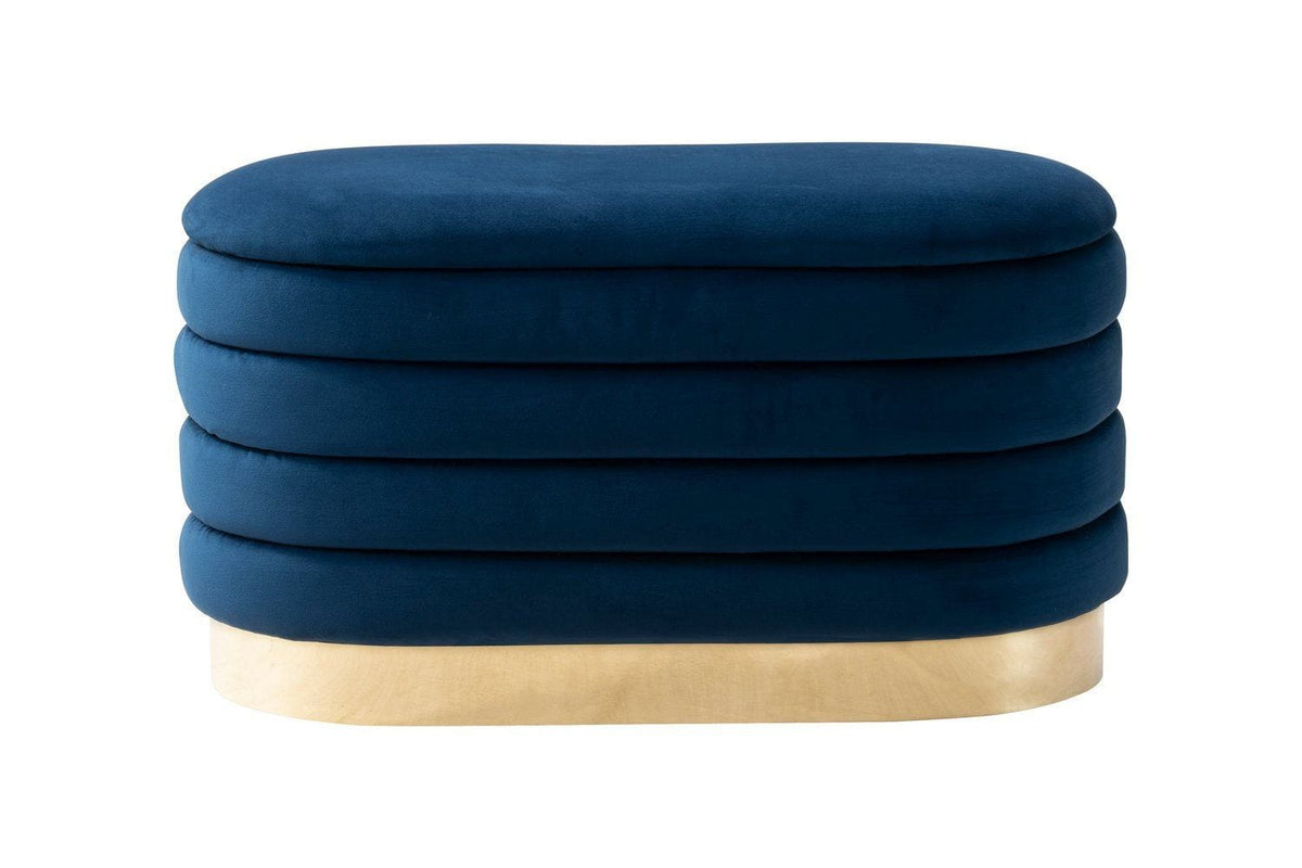 Iconic Home Cave Velvet Storage Bench