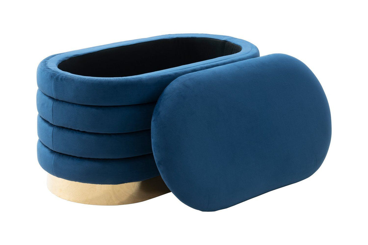 Iconic Home Cave Velvet Storage Bench