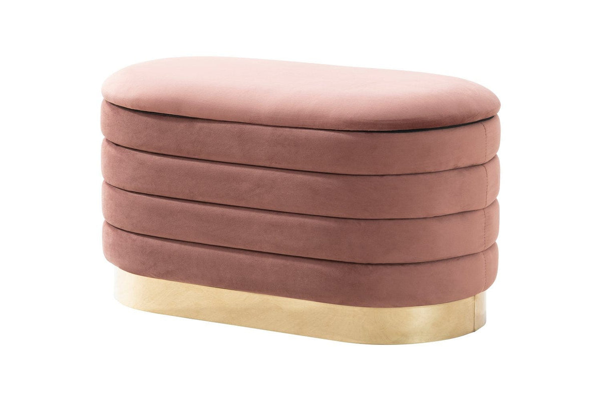 Iconic Home Cave Velvet Storage Bench