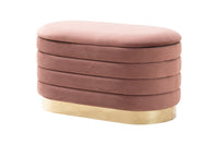 Iconic Home Cave Velvet Storage Bench