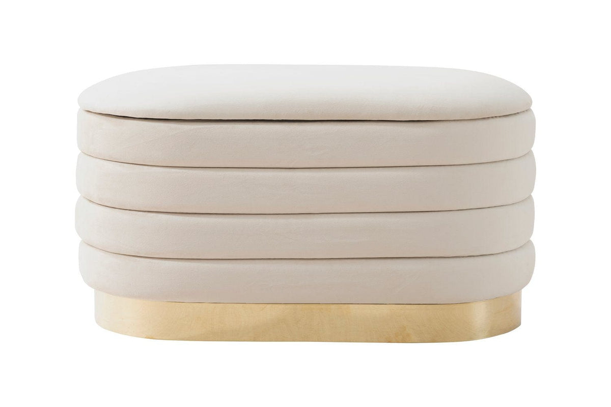 Iconic Home Cave Velvet Storage Bench