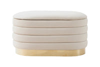 Iconic Home Cave Velvet Storage Bench