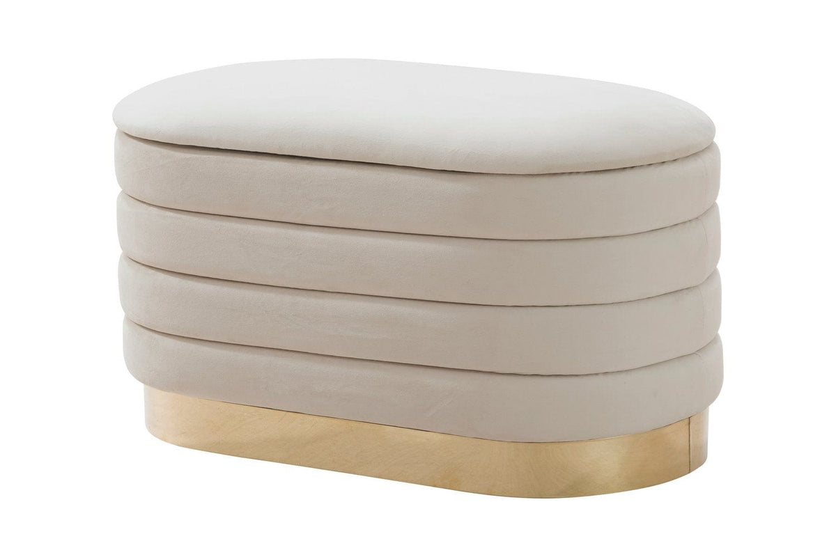 Iconic Home Cave Velvet Storage Bench