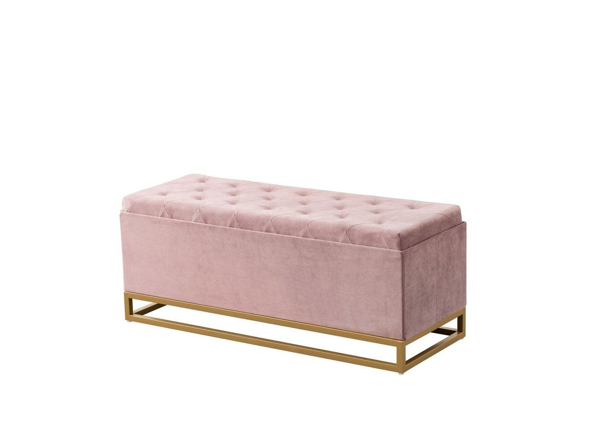 Iconic Home Kadiri Velvet Storage Bench