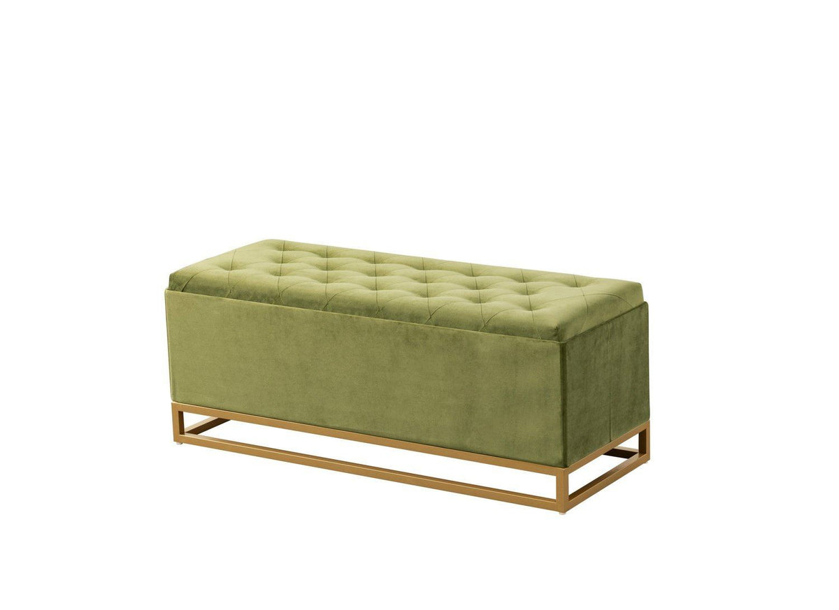 Iconic Home Kadiri Velvet Storage Bench