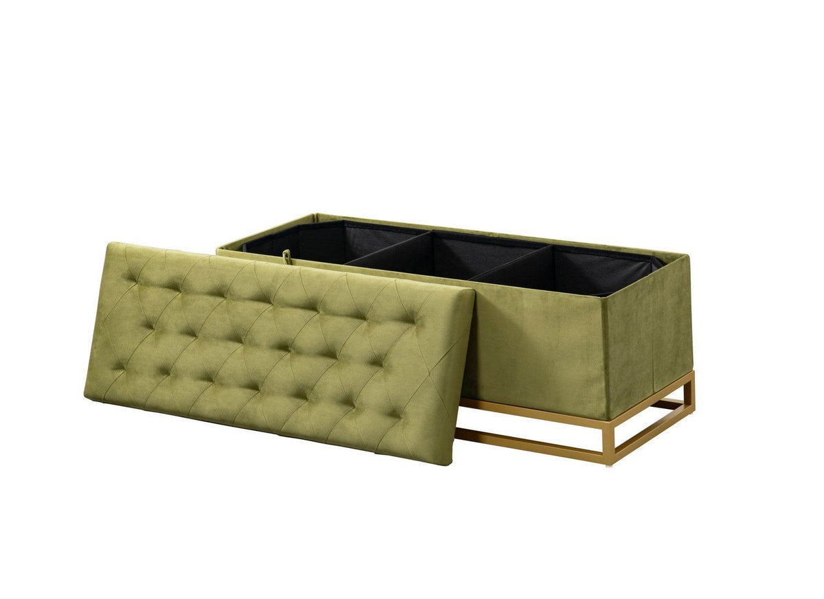 Iconic Home Kadiri Velvet Storage Bench