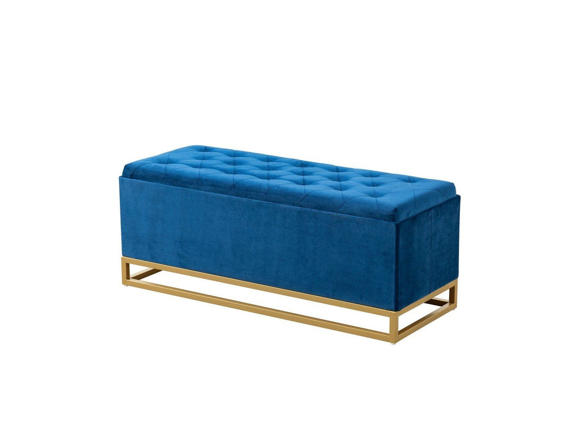 Iconic Home Kadiri Velvet Storage Bench