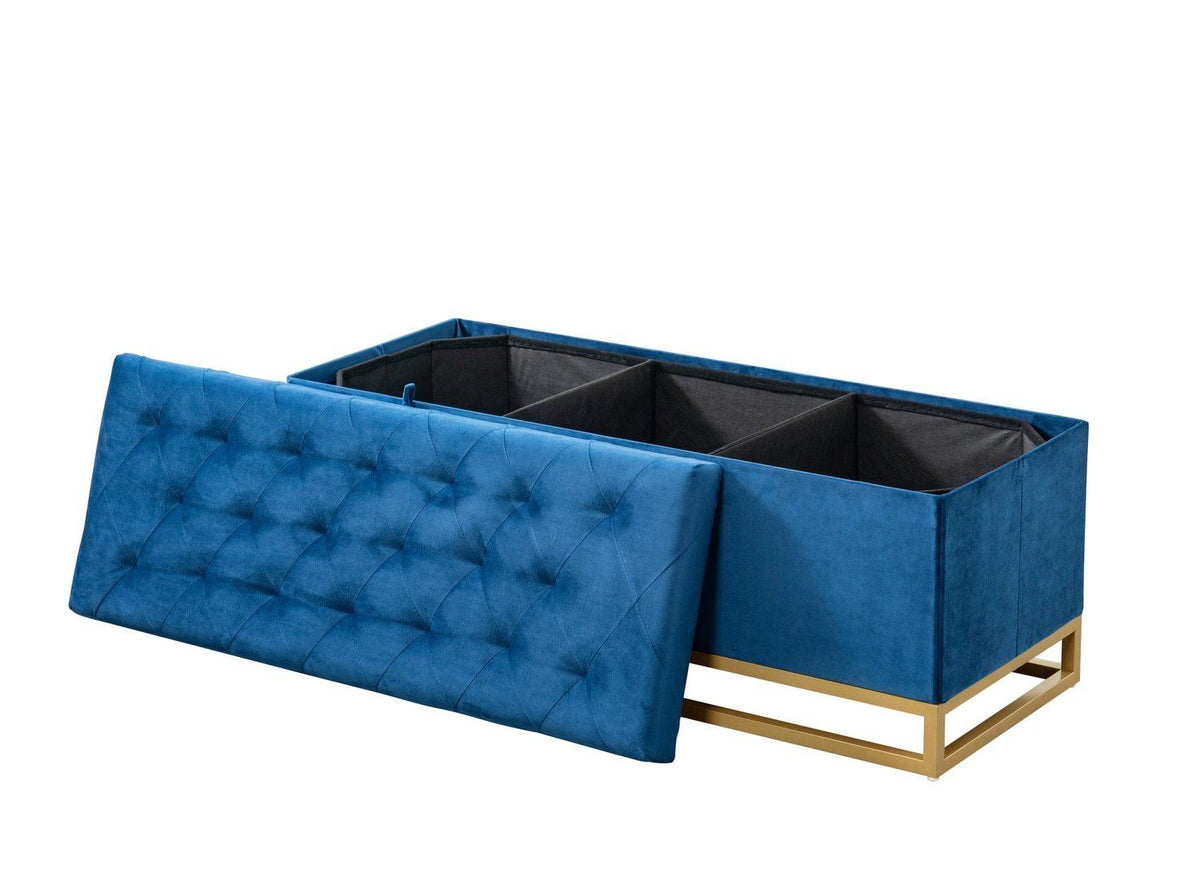Iconic Home Kadiri Velvet Storage Bench