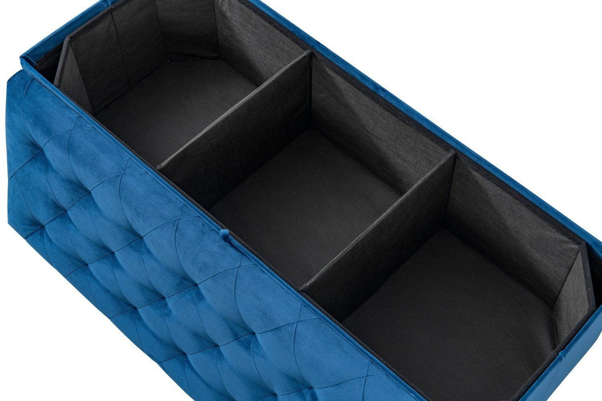Iconic Home Kadiri Velvet Storage Bench