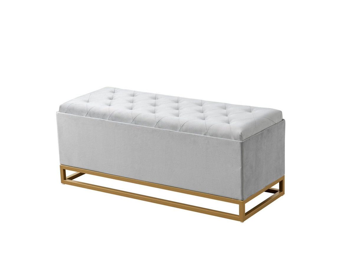 Iconic Home Kadiri Velvet Storage Bench