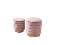 Iconic Home Koah 2 Piece Nesting Storage Ottoman Set