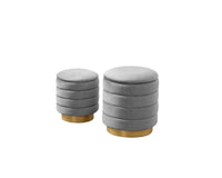 Iconic Home Koah 2 Piece Nesting Storage Ottoman Set
