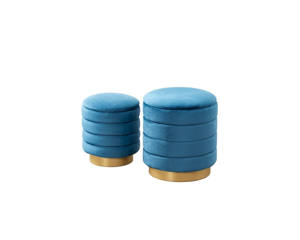 Iconic Home Koah 2 Piece Nesting Storage Ottoman Set