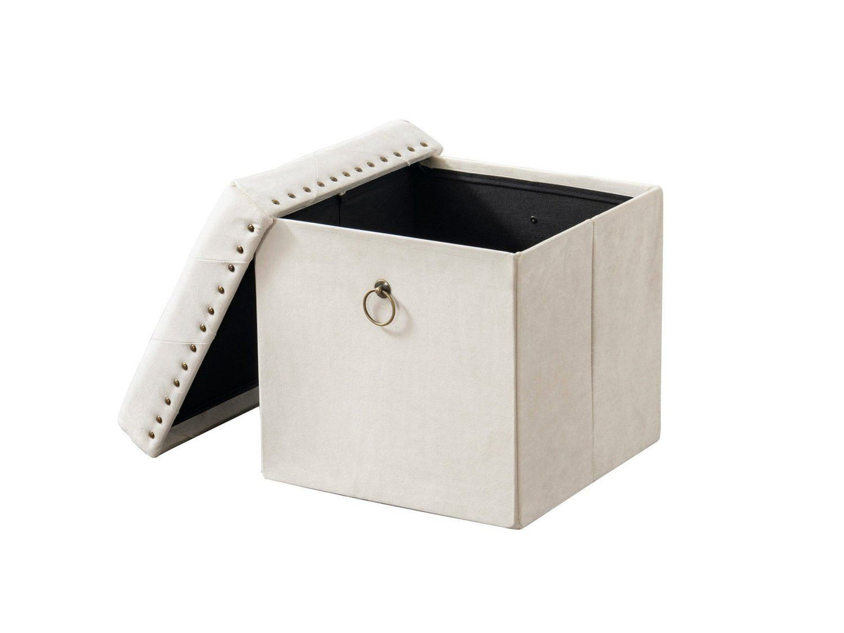 Iconic Home Sassy Velvet Storage Ottoman