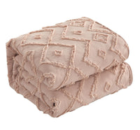 NY&C Home Cody 3 Piece Clip Jacquard Cotton Quilt Set