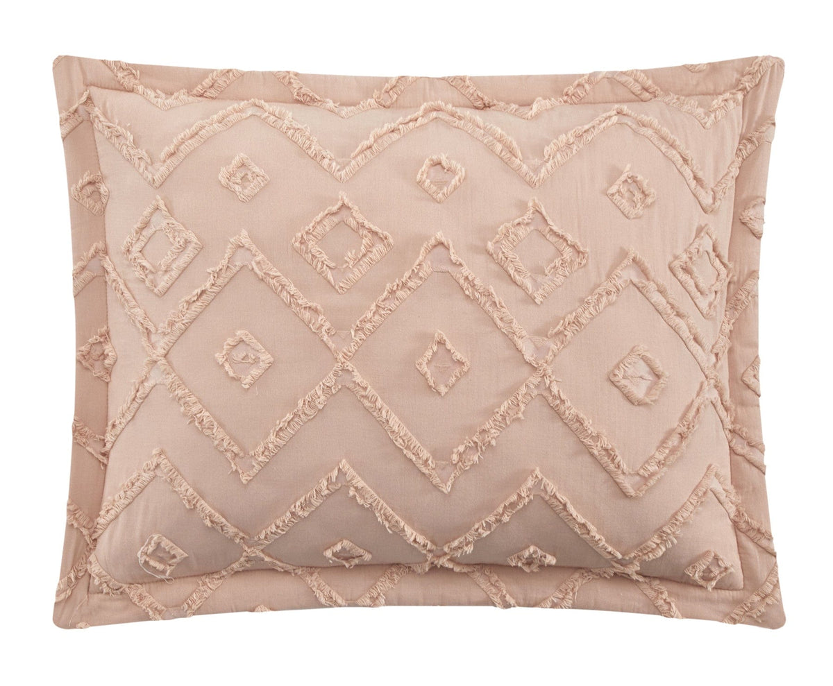 NY&C Home Cody 7 Piece Clip Jacquard Cotton Quilt Set