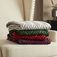 NY&C Home Foremost Ruched Throw Blanket