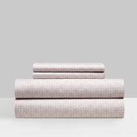 NY&C Home Lucille 4 Piece Geometric Pattern Sheet Set Rose