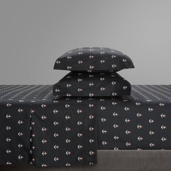 NY&C Home Marina 4 Piece Anchor Pattern Sheet Set