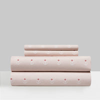 NY&C Home Marina 4 Piece Anchor Pattern Sheet Set Rose