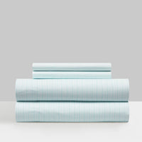 NY&C Home Samara 4 Piece Striped Sheet Set Light Blue