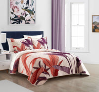 NY&C Home Trident 7 Piece Floral Quilt Set