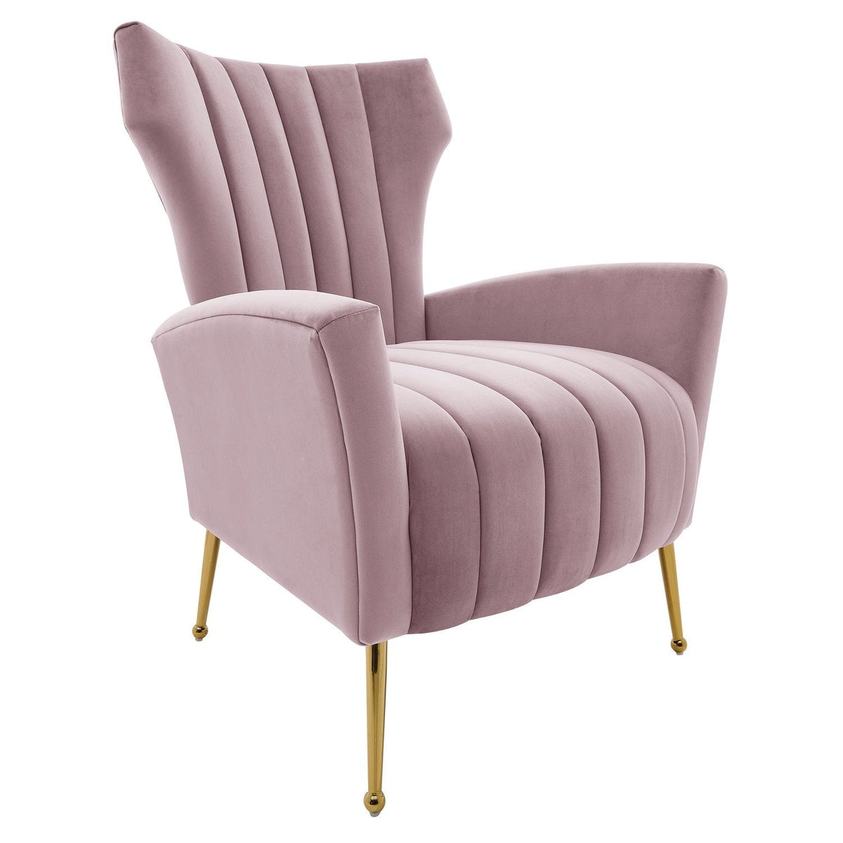 Iconic Home Annalee Velvet High Back Accent Chair