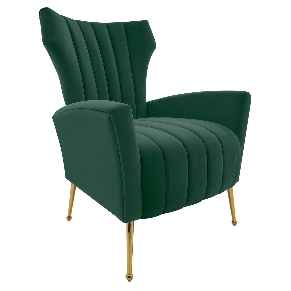Iconic Home Annalee Velvet High Back Accent Chair