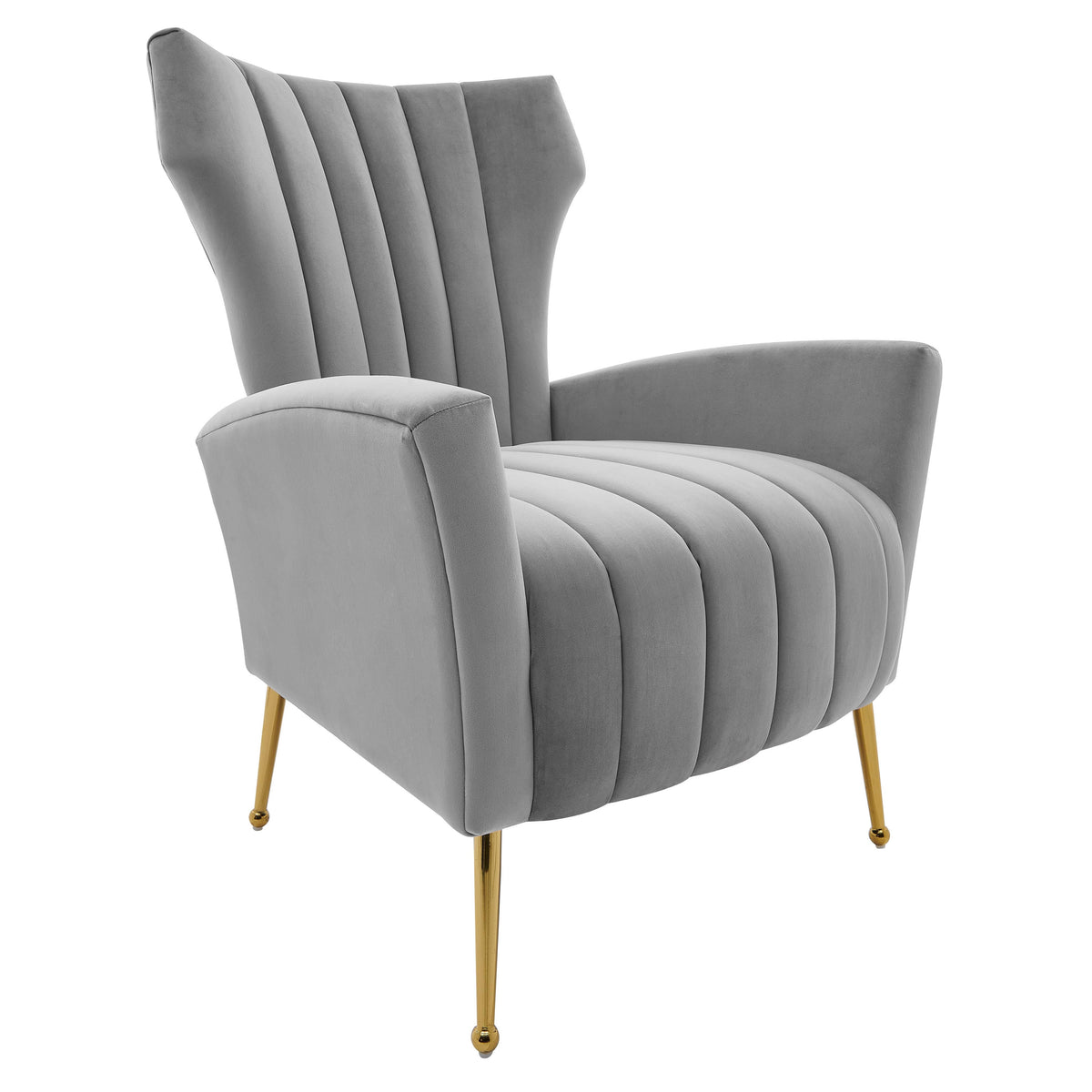 Iconic Home Annalee Velvet High Back Accent Chair