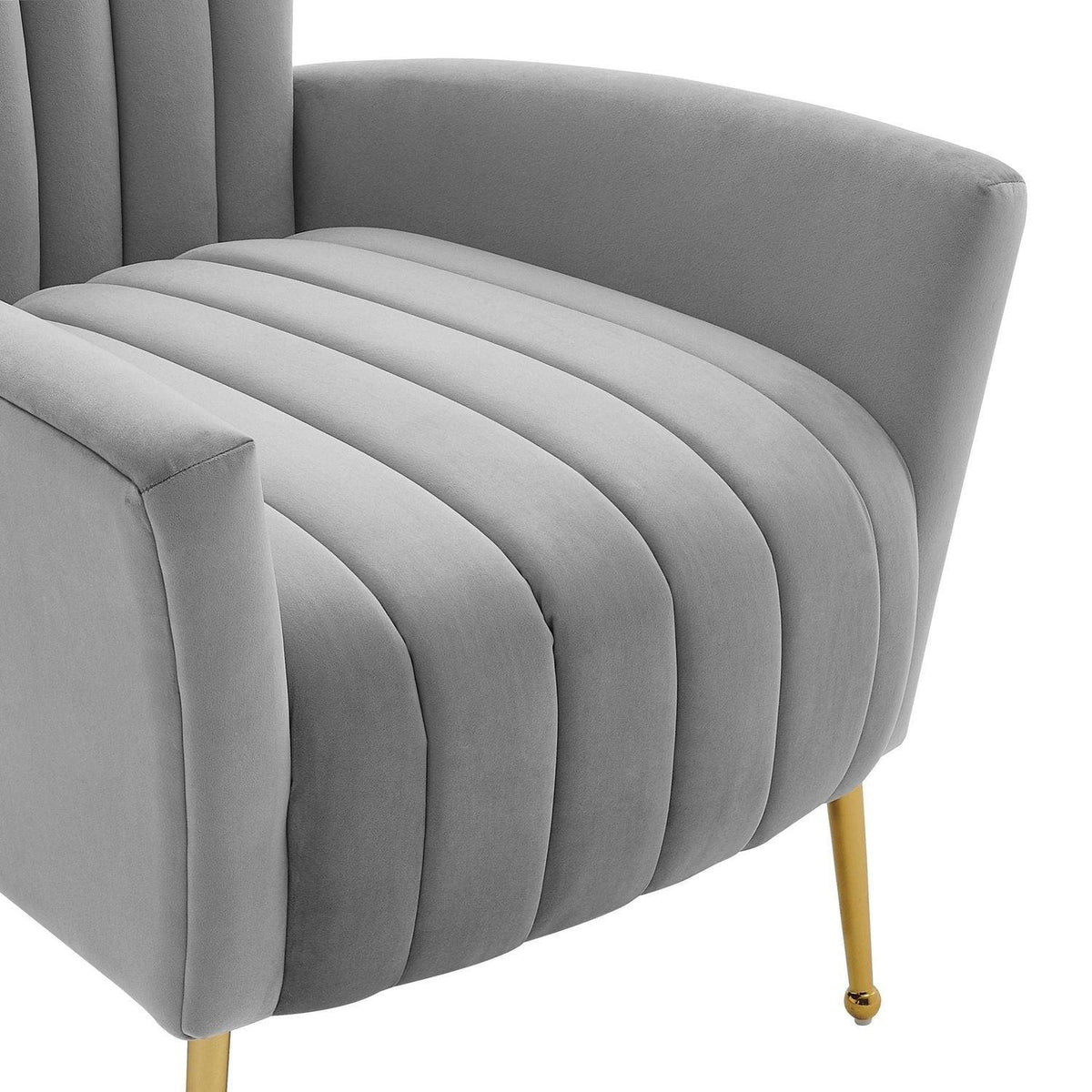 Iconic Home Annalee Velvet High Back Accent Chair