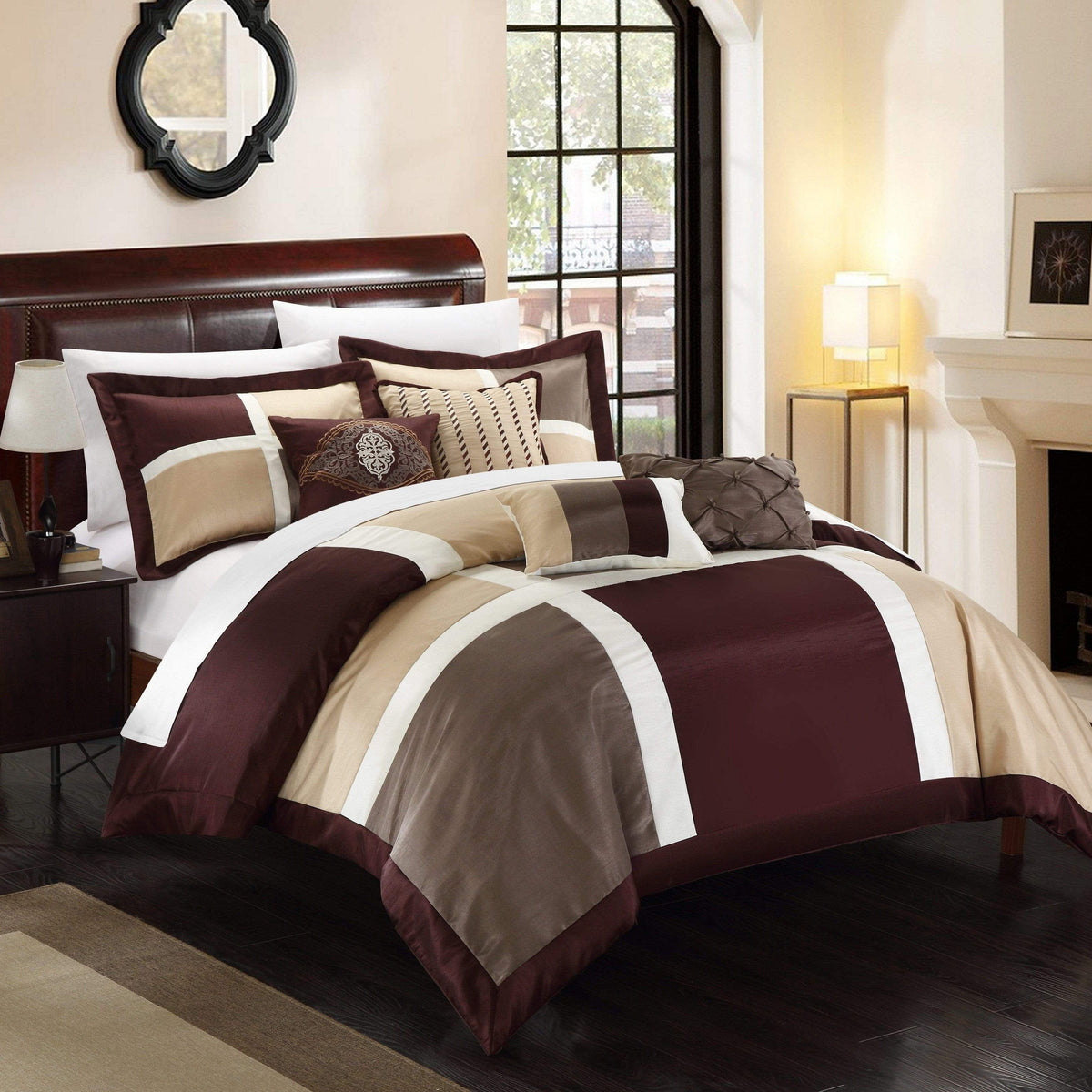 Chic Home Alleta 7 Piece Patchwork Comforter Set