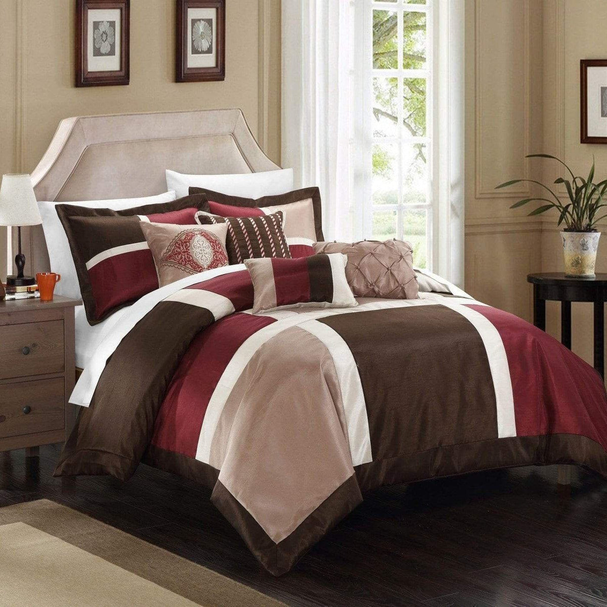 Chic Home Alleta 7 Piece Patchwork Comforter Set