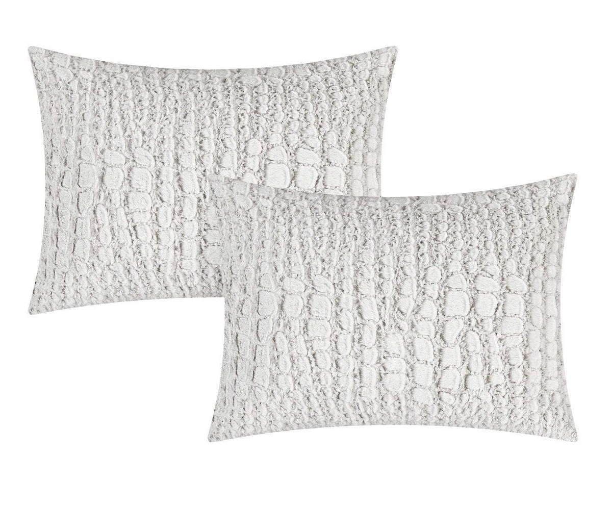 Chic Home Alligator 3 Piece Faux Fur Comforter Set